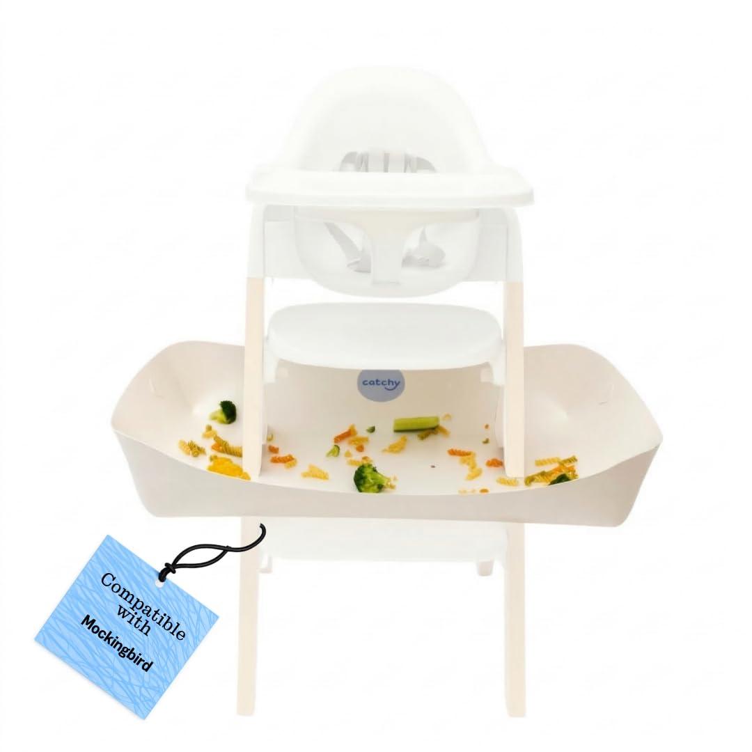 CATCHY - Food Catcher - Compatible with Mockingbird High Chair + 12 Other High Chairs - Highchair Sold Separately - Baby & Toddler Food & Mess Catcher - Under High Chair Accessory