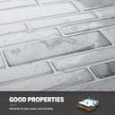 Art3d 10-Sheet Premium Stick On Kitchen Backsplash Tiles, 12"x12" Peel and Stick Self Adhesive Wall Tiles, White Marble Design