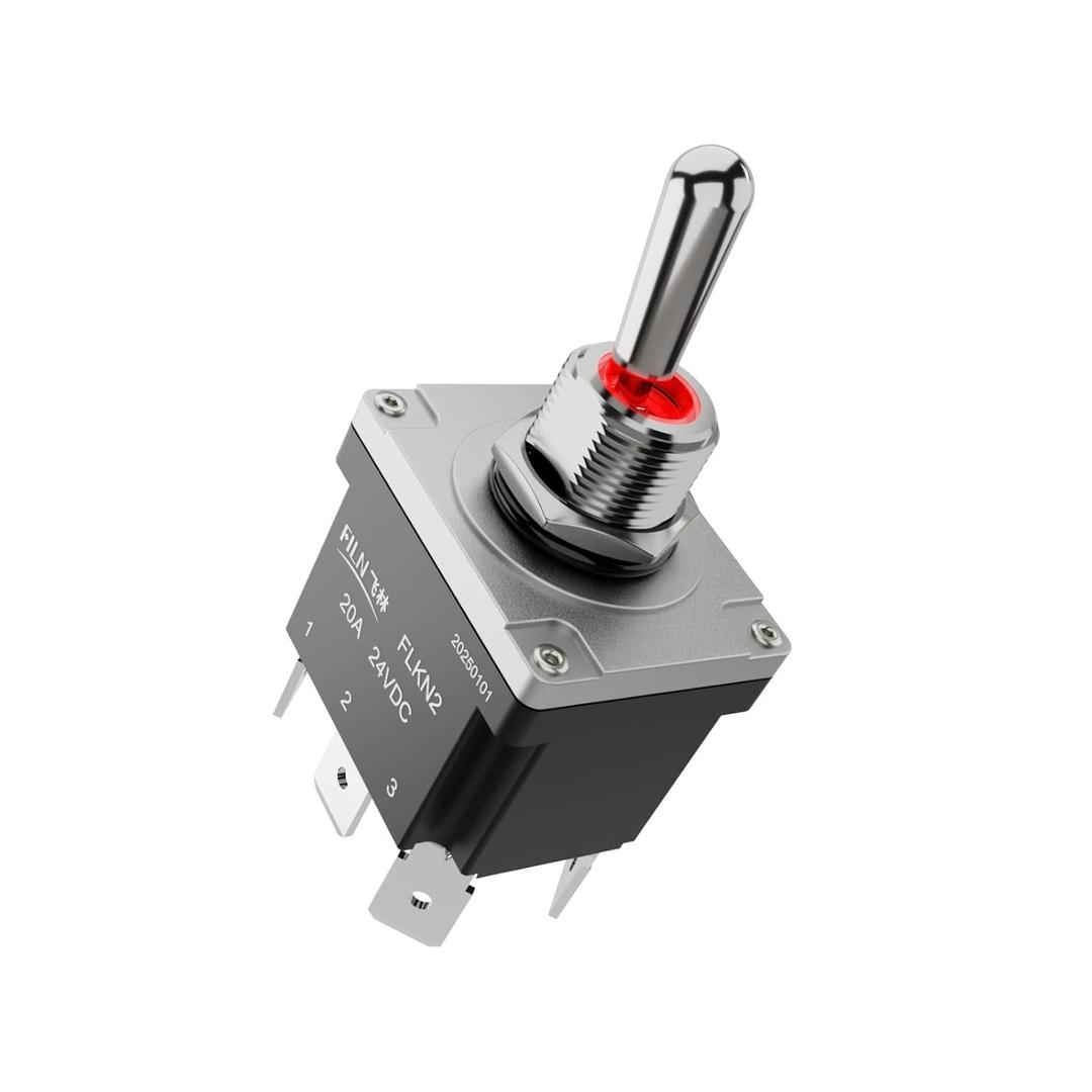 1Pcs Rocker Toggle Switch 12V 20A Heavy Duty Racing Car Auto SPST On/Off Toggle Switch Red LED Illuminated 6 Pin with Yellow Waterproof Safety Cover Third Gear Green/red/Green