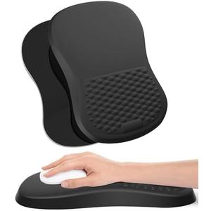 eulps Ergonomic Mouse Pad with Wrist Rest Support, Mousepad with Comfortable Memory Foam Wrist Rest and Non-Slip PU Base for Pain Relief, Computer, Laptop, Office, Home