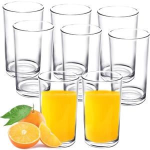 Youngever 9 Pack 9-ounce Plastic Drinking Tumblers, Unbreakable Glasses, Reusable Plastic Cups, Drinking Glasses - NO BPA | Top-Rack Dishwasher Safe