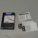 Esanik Upgrade 2 Pack for iPhone 17 Pro Camera Lens Protector, Aluminum Alloy Metal matte Case Tempered Glass Camera Screen Cover, Scratch Resistant Case Friendly (Black)