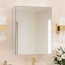 20 x 26 in Medicine Cabinet Mirror,Bathroom Mirror Cabinet with Adjustable Shelves,Aluminum Silver Medicine Cabinets for Bathroom,Recessed or Wall Mounted Medicine CabinetsAssembly Required