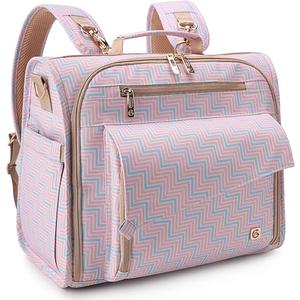ALLCAMP Diaper Backpack, Waterproof Large Capacity Baby Bag, Multi-Function Nappy Bag with Stroller Hooks, Convertible Tote