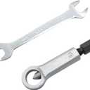 TAODAN 1 set Rusty Nut Breaker with Open End Wrench Double End Open End Wrench Opening 12 to 14mm Universal Manual Nut Separator Nut Breaker Alloy Steel Nut Removal Tool