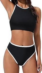 Suuksess Black & White Woman's Two Piece Swimsuit Medium