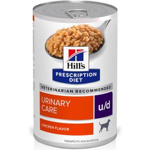 Hill's Prescription Diet u/d Urinary Care Wet Dog Food, Chicken, 13 oz. Cans, 12-Pack, Best By: 11/2027