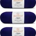 Soft Navy Blue Yarn 1008 Yards - 3 Pack Acrylic Yarn of 200g/7.5oz - 4 Medium (Worsted) - Crocheting, Knitting, Amigurumi, Craft