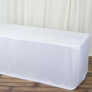 Fit Fabric Table Cloths 8pcs 70x120 White