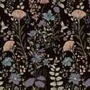 CiCiwind Black Floral Wallpaper Peel and Stick Dark Floral Wall Paper Vintage Removable Self Adhesive Contact Paper for Bedroom Bathroom Cabinets Decoration 78.7"17.3"