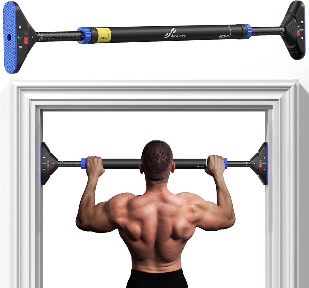 Sportneer Pull Up Bar for Doorway, No-Drill, 29.5-37 in, 440 lb