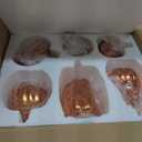 6 Pack Light Up Glass Pumpkin with Timer Fall Decor, Orange