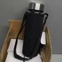 Glass Juice Water Bottles 4 Pack 20 OZ,Wide Mouth Glass Water Bottles with Lids and Sleeve,for Juicing, Smoothies, Milk, Protein, Reusable, Leak Proof, Shaker bottle