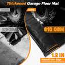 Garage Floor Mat 8'6" x 22', Heavy Duty 1300D PVC Containment Mat with Floor Squeegee, Waterproof Protection from Snow, Rain and Mud for Cars, Black