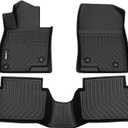 Floor Mats Custom for Mazda 3 2014-2018 All Weather Protection TPE Heavy Duty Non-Slip Automotive Floor Liners Fits Front& 2nd Row Full Set Accessories, Black