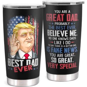 Gifts for Dad from Daughter, Son - Birthday, Fathers Day, Father's Day, Christmas Gifts for Dad - Father Gift Ideas - New Papa Daddy Stepdad Gift Ideas for Men - 20 Oz Black Tumbler