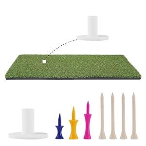 HOYWOUL Golf Practice Mat 12"x24" Golf Hitting Mat Portable Training Matt Indoor Outdoor Chipping Putting Training Mats for Backyard Garage – Gift for Golfers, Beginners & Pros