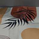 Britimes Boho Mid Century Bathroom Rug Mat Set of 2, Brown Abstract Minimalistic Arch Beige Washable Cover Floor Rug Carpets Floor Bath Mat Bathroom Decorations 16x24 and 20x32 Inches