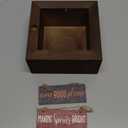 Beeveer Party Cup Holder with Marker Slot with 2 Decorative Plaque Wooden Party Cup Dispenser Wooden Organizer for Modern Farmhouse Home bar