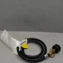 GasSaf 4 FT RV Propane Hose,1/4" Inverted Male Flare RV Gas Hose with Gauge Suitable for Standard 2-Stage Regulator,Gas Grill Camper and Outdoor Cooking