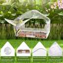 HOMEE Acrylic Bird Feeder,Clear Window Bird Feeders with Suction Cups for Outdoors Feeding Watching for Garden and Yard