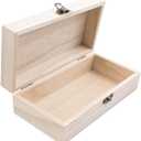 Wood Storage Box with Lid Solid Container Keepsake Decorative Table Large Rectangular Smooth Store Space to Organize Toys Cosmetics Vintage, 7.87 * 3.93 * 2.36 inch, Light Brown