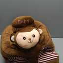 Baby Seat for 3-24 Month, Infant Back Support Floor Chair, Plush Cartoon Animals Baby Sofa, Toddler Floor Seater for Sitting Up, Portable Activity Seat for Babies (Monkey)