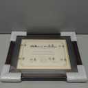 GraduationMall 8.5x11 Diploma Frame with Black over Gold Mat or Display 11x14 Document without Mat, UV Protection Acrylic, Mahogany with Gold Beads