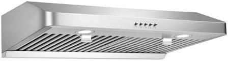 GELINCARE 30 inch Range Hood Under Cabinet ducted -Dual High Performance Motors, 700CFM Ventilation, 3-Speed Exhaust Fan, 2-Piece Baffle Filters,LED Lights,Stainless Steel range vent hood 30 inch