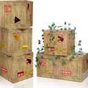 Bucherry 6 Pcs Dinosaur Party Decorations 12 x 12 x 12 Inch Dinosaur Theme Boxes Dinosaur Party Decor Boxes Dinosaur Table Centerpieces for Dinosaur Birthday Party Supplies Baby Shower Decorations