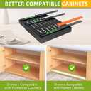 Mlinavn 2 Pack Pull Out Cabinet Organizer,21" Deep Slide Out Drawer Organizers,No Drill Pull Out Drawers Adhesive with Nano Compatible Framed Cabinets Shelves for Kitchen Pantry Adjustable Width