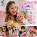 Mystery Dumpling Squishies with Food Steamer Box,Colorful Squishies Dumpling Stress Relief Balls,Sensory Fidget Squeeze Toys Cute Desk Toy