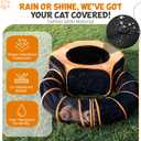 Cat Tent & Tunnel Enclosure 47" Outdoor Playpen with 106" Tunnel, Water-Resistant Mesh, Zipper Door & Carry Bag Portable Catio for Cats, Rabbits & Small Pets