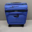 16 Inch Underseat Carry on Luggage With Wheels Weekender Overnight Business Travel Bag Suit cases Mini Suitcases with Wheels Under Seat Bag for Airlines, Blue