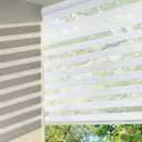 Changshade Cordless Zebra Blinds for Windows, Modern Dual Layer Zebra Blinds with Light Filtering & Privacy Control,Easy Install Zebra Blinds for Indoor Windows,（31" W×72" H,White）