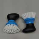 MR.SIGA Dish Scrub Brush, Palm Brush Dish Scrubber with Ergonomic Grip, Kitchen Brushes for Dishes, Blue, Pack of 2