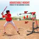 Youth Swing Trainer For Baseball & Softball - Auto Reset Hitting Trainer with 3 Power Bands,Softball Swing Trainer Height Adjustable 2430" Baseball Training Equipment Improve Power,Speed,Accuracy