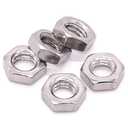 3/8-16 UNC Stainless Steel Thin Hex Nuts Hexagon Jam Nuts, 304 Stainless Steel 18-8, Full Thread, Coarse Thread, 25 PCS