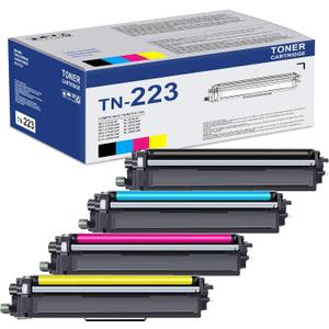 4 Pack TN-223 TN223 TN227 TN-227BK/C/M/Y Toner Replacement for Brother TN223BK/C/M/Y Toner Cartridge for TN223BK, TN223C, TN223M, TN223Y Toner Cartridge Set, TN2234PK