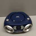 MEGATEK Portable CD Player Boombox with FM Radio, Bluetooth, USB Port, AUX Input, and Headphone Jack CD-R/CD-RW/MP3-CD Compatible, Clear Stereo Sound, Backlit LCD Display Blue Jay