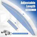 Double Curved Shower Curtain Rod 42 to 72 Inches Elegant Double Shower Curtain Rod Adjustable Wall Mounted Double Shower Curtain Pole for Bathroom (Silver, 42 to 72")