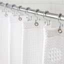 GORILLA GRIP Textured Shower Curtain, Thick Weighted Fabric, Wrinkle and Rust Resistant, Hotel Quality Design, Heavy Duty Curtains for Bathroom Showers, Bath Tubs, Machine Wash, 72x72, White