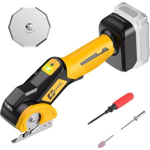 Ohyes Cordless Electric Scissors Fit for DeWALT 20v Max Battery 440RPM Rotary Cardboard Cutter For Fabric Carpet Plastic(Battery Not Included, Added Replacement Blade)