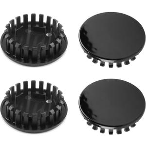 4Pcs Wheel Center Caps for Cadillac Chevy Buick Wheel Rim Outer 66.8mm(2.63in) Inner 55mm(2.17in) Black Hub Caps