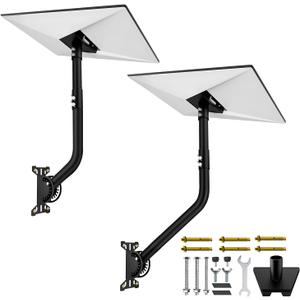 MONOJOY Starlink Gen 3 Wall Mount for Standard 4/4X/V3 Dish, Heavy Duty Alloy Steel Bracket with 8 & 10 Inch Extension Pole, Weatherproof Roof Mount Kit with Installation Hardware, Black (One Set)