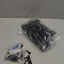 Self Closing Gate Hinges, Heavy Duty for Vinyl/Wood/Metal Fence, Pack of 2, with Slef-Tapping Screws and Adjuster Tool (Black)