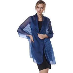 Women Sheer Crepe Shawl - Lightweight Soft Shimmer Wrap for Evening Party, Travel & Festival - Versatile Elegant