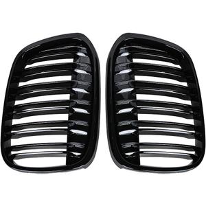 Astra Depot Glossy Black Dual Slats Kidney Grille Compatible with 2016-2018 BMW F48 F49 X1 sDrive18i sDrive20i xDrive25i sDrive16d sDrive18d sDrive20d