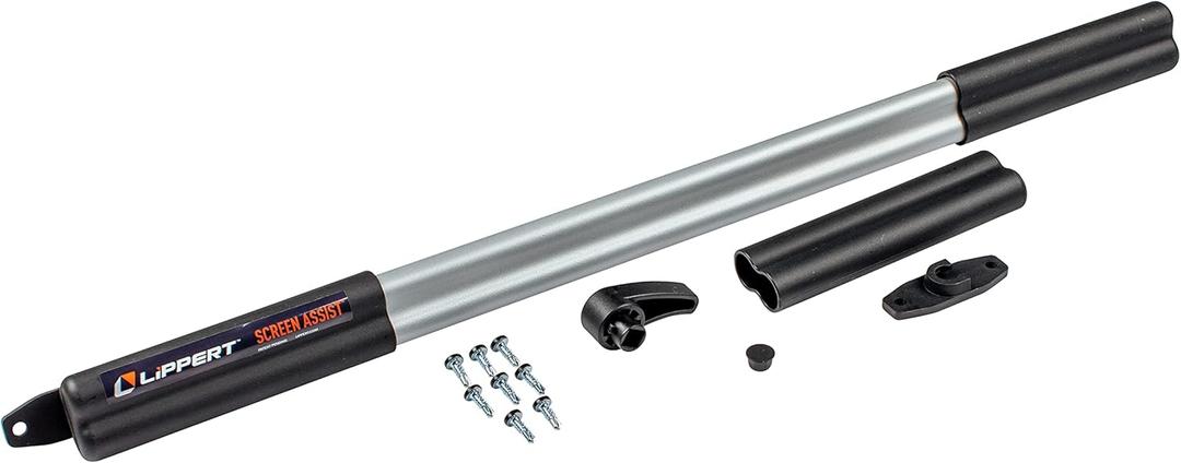 Lippert Screen Assist RV Screen Door Push Bar with Full-Width Push Handle, Durable Construction, Easy Installation - 2021000090