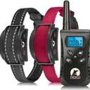 Paipaitek Vibrating Dog Collar, No Shock Dog Training Collar 2 Dogs, Deaf Dog Collars w/2 Receivers, Rechargeable & Waterproof, Up to 1600Ft Remote Range (Black&Red)